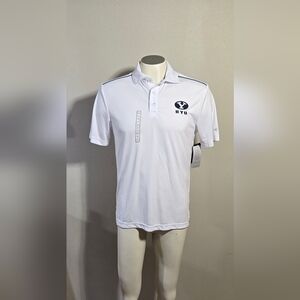 NWT Colosseum Athletics BYU Cougars Polo - White Men's Size Small